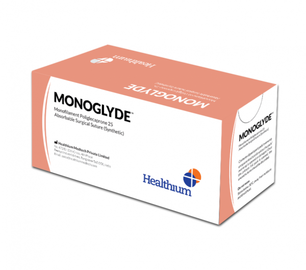 Sutura Sintética Monofilamento Absorbible de Poliglecaprone - Calibre 3-0 - 70 cm - Caja de 12 Unidades
